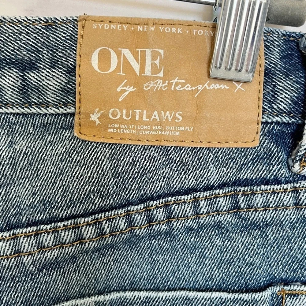 One Teaspoon x Free People Outlaws Distressed Denim Shorts